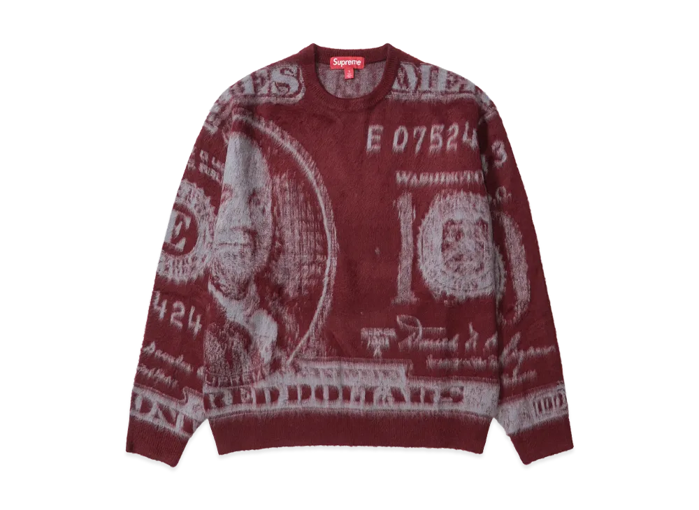 シュプリーム マネー セーター "バーガンディー"