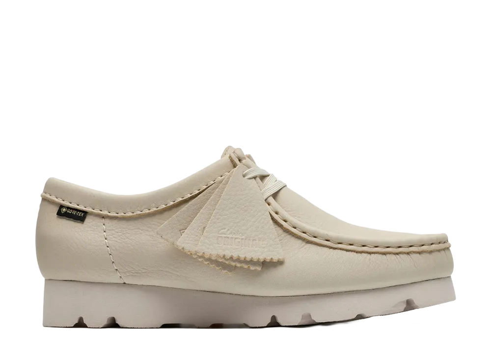 クラークス ウィメンズ ワラビー ゴアテックス "ホワイトレザー"