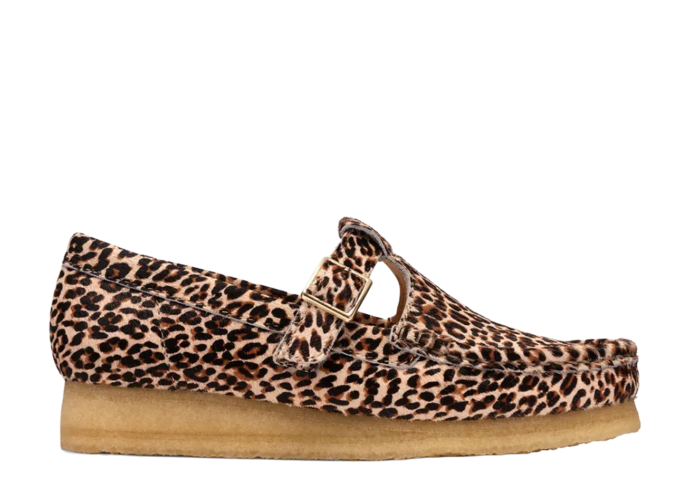 クラークス ウィメンズ ワラビーTバー "レオパードプリント"