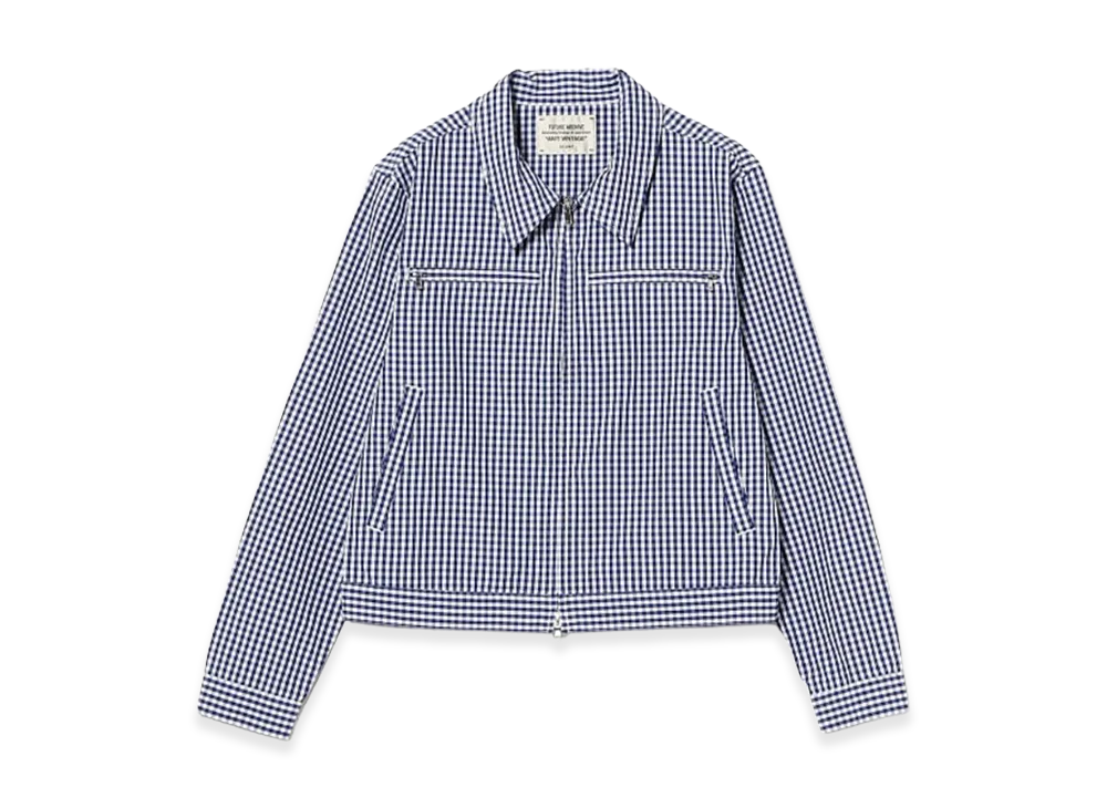 BEAMS FUTURE ARCHIVE Gingham Shirt Blouson "Navy"