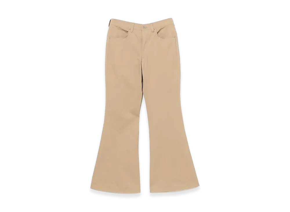 BEAMS FUTURE ARCHIVE Wide Chino Studs Flare Pants "Beige"