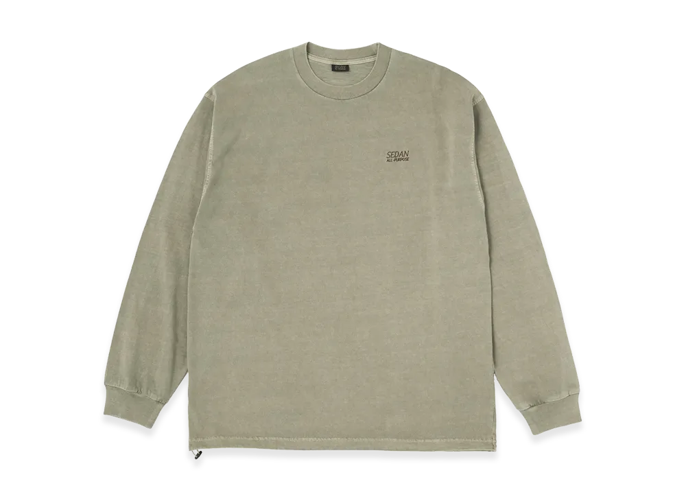 SEDAN ALL-PURPOSE Pigment Dyed L/S Tee "Mottled Khaki"