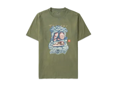 Travis Scott Cactus Jack x Takashi Murakami Melted Utopia Dream Zodiac Tee "Olive"