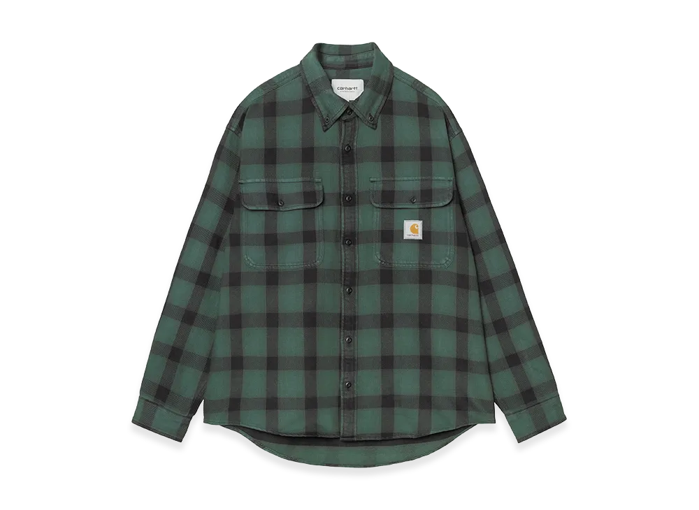 Carhartt WIP L/S Edmands Shirt Edmands Check "Natural/Kale Green"