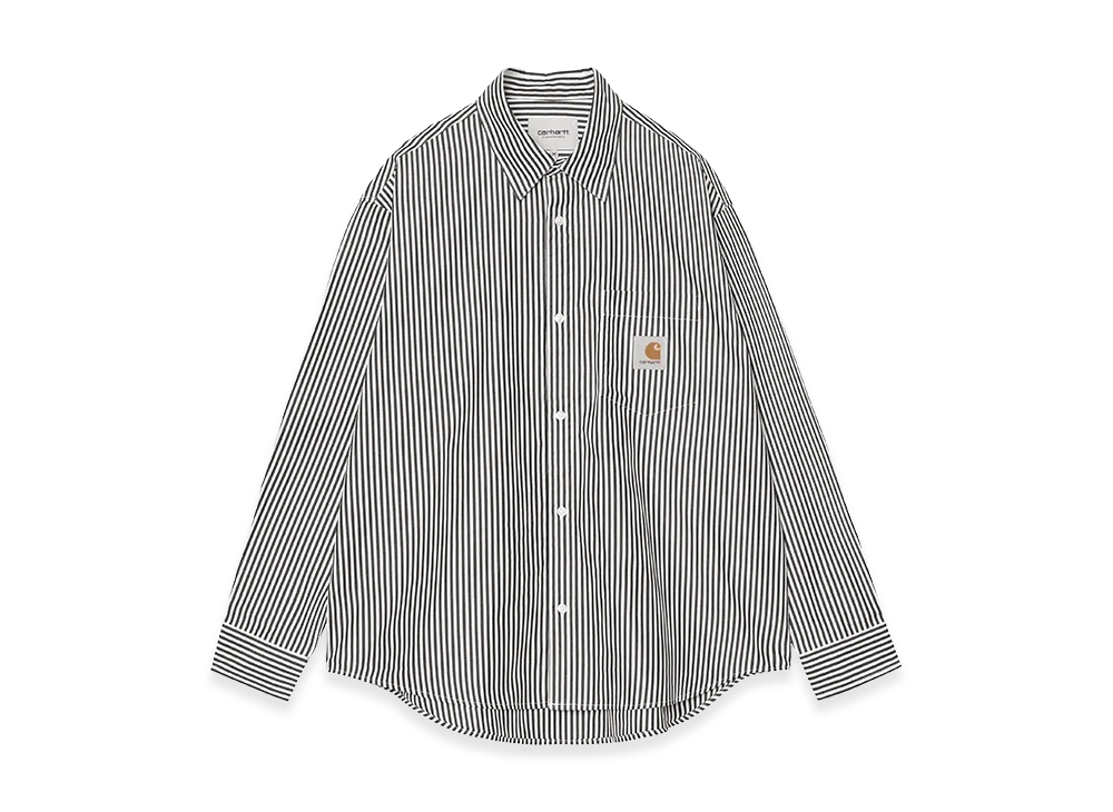 Carhartt WIP L/S Daldry Shirt Daldry Stripe "Black/Wax"