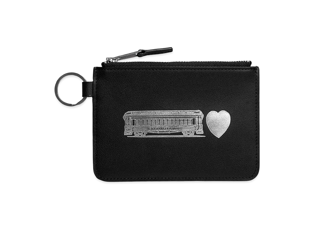 Carhartt WIP Deconstructed Leather Wallet "Black/Silver"