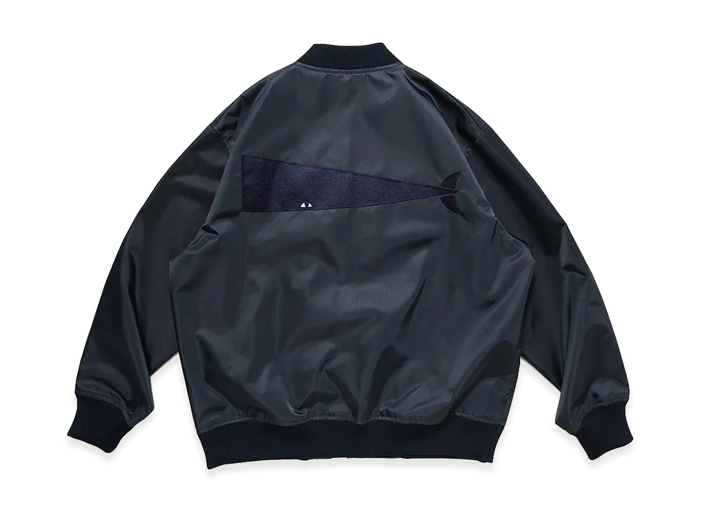 DESCENDANT Echo Satin Jacket "Navy"