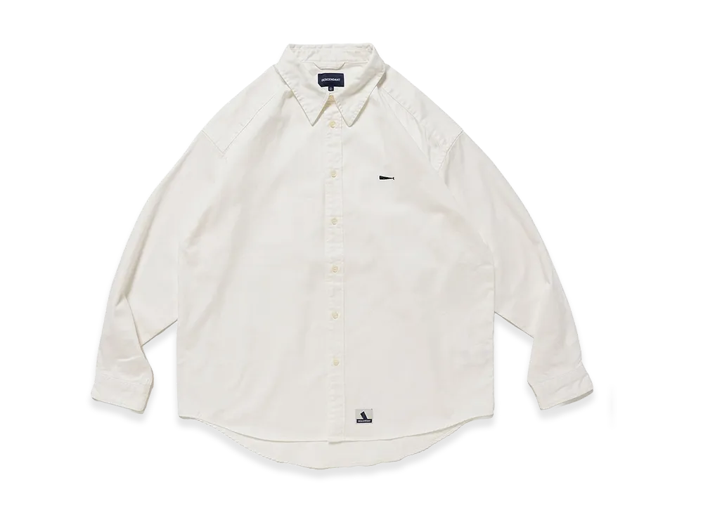 DESCENDANT Kennedy’s Twill LS Shirt "White"