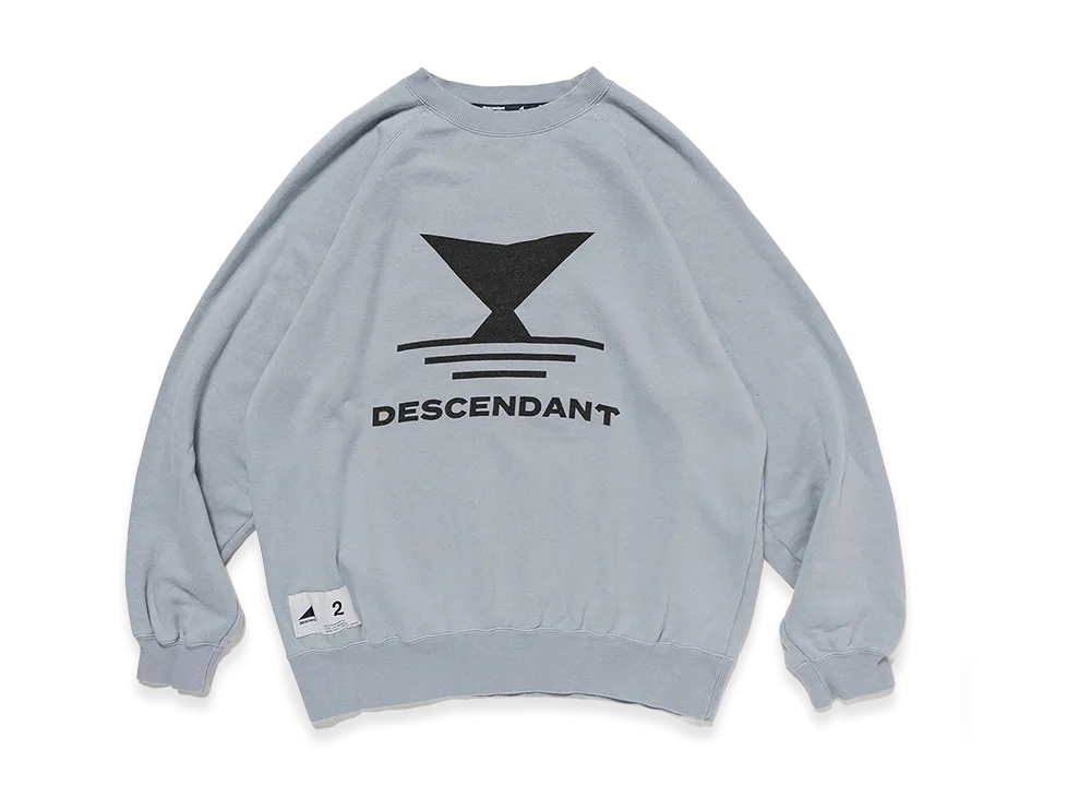 DESCENDANT Fluke Up Crew Neck "Light Blue"