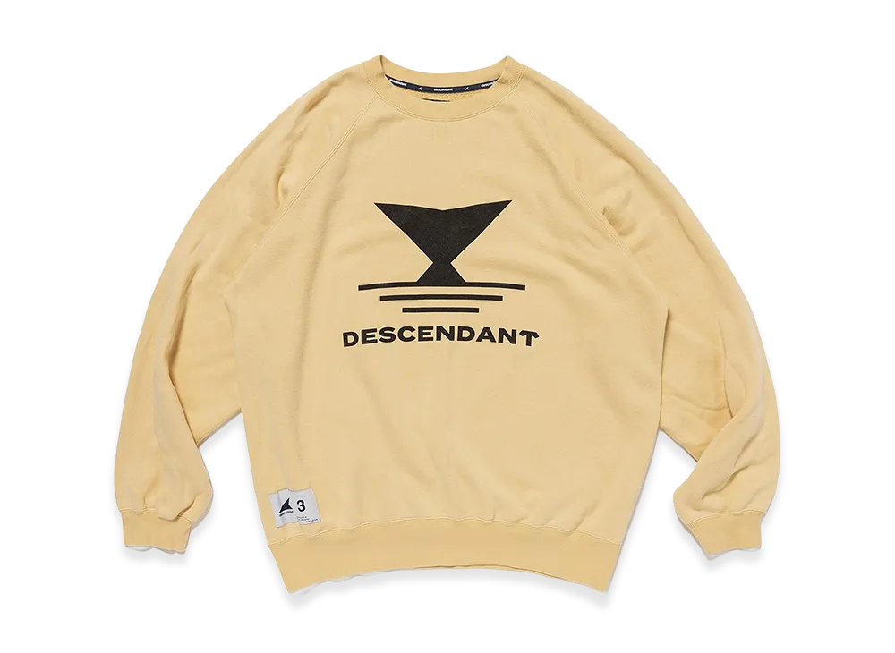 DESCENDANT Fluke Up Crew Neck "Yellow"
