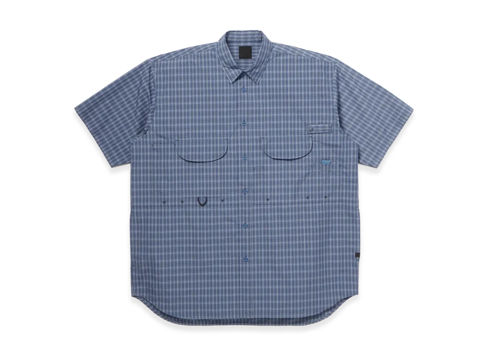 DAIWA PIER39 Tech Fishing Shirt S/S Summer Plaid "Smoke Blue"
