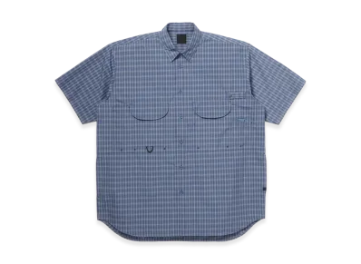 DAIWA PIER39 W'S Tech Fishing Shirt S/S Summer Plaid "Smoke Blue"