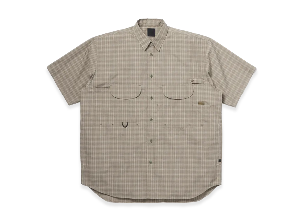 DAIWA PIER39 W'S Tech Fishing Shirt S/S Summer Plaid "Sage Gray"