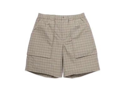 DAIWA PIER39 W'S Tech 3D Pocket Cargo Shorts Summer Plaid "Sage Gray"