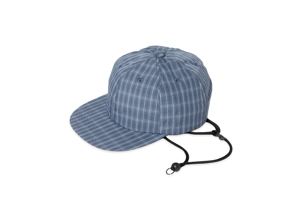 DAIWA PIER39 Tech 6Panel Cap Summer Plaid "Smoke Blue"