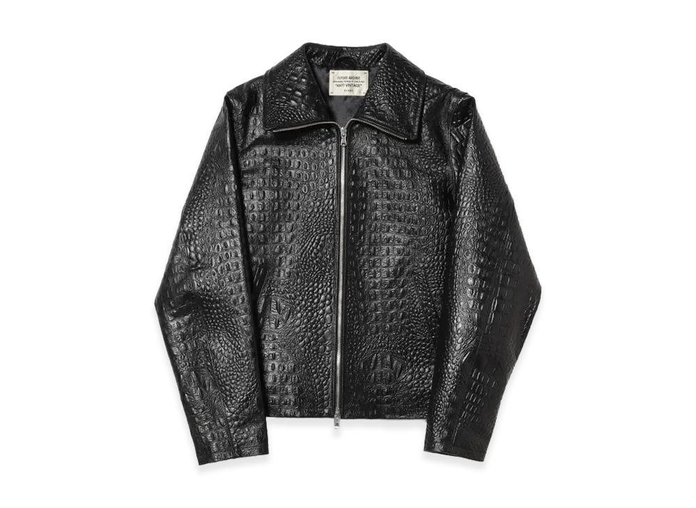 BEAMS FUTURE ARCHIVE Texture Leather Blouson "Black"