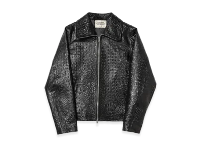 BEAMS FUTURE ARCHIVE Texture Leather Blouson "Black"