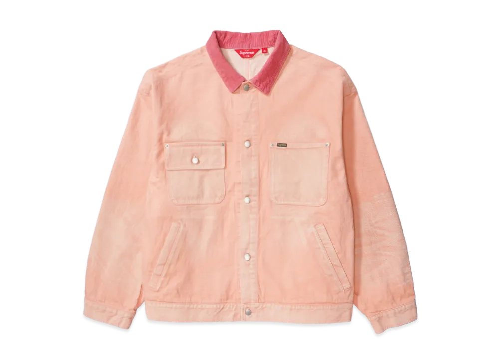 Supreme Distressed Selvedge Trucker Jacket (25FW) "Washed Pink"