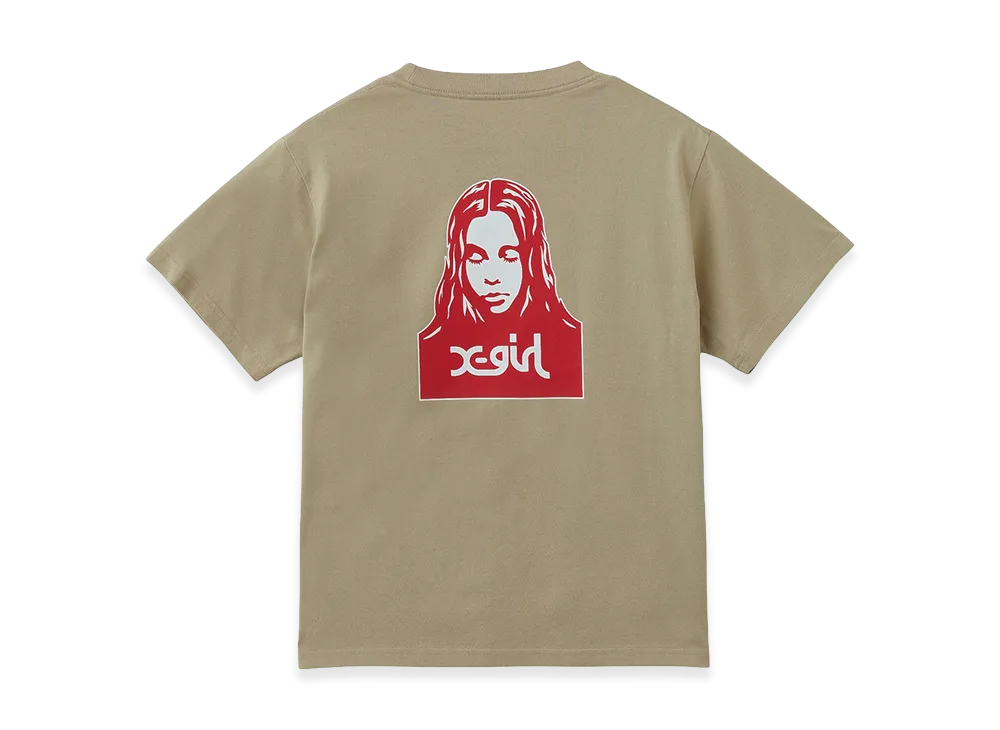 X-Girl Face S/S Tee "Beige"