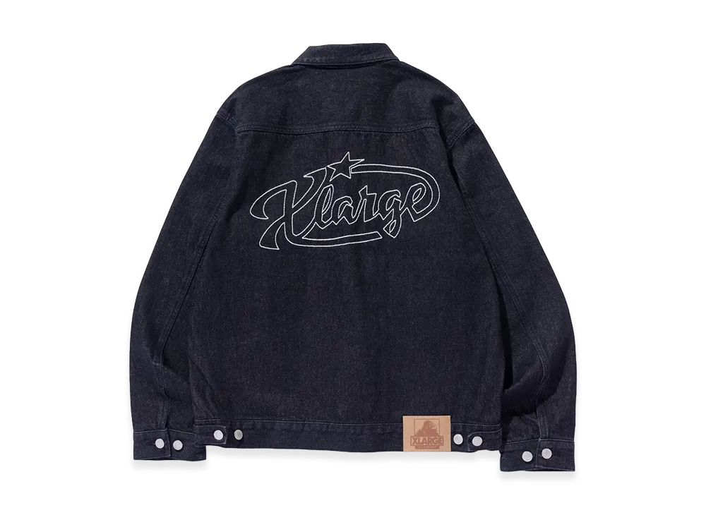 XLARGE Star Logo Denim Jacket "Black"