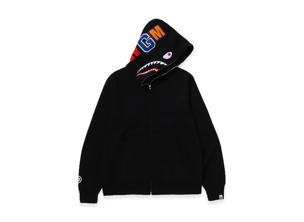 A BATHING APE Shark Full Zip Hoodie "Black"