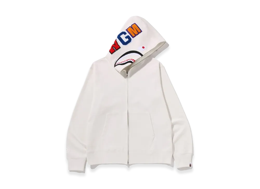 A BATHING APE Shark Full Zip Hoodie "Ivory"