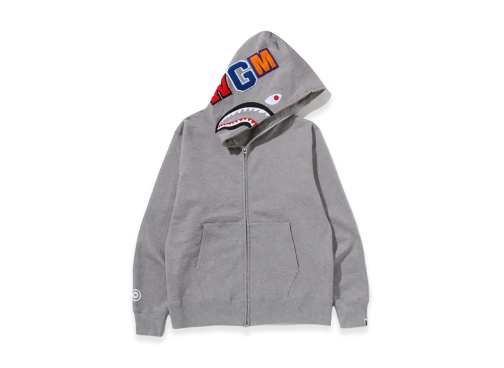 A BATHING APE Shark Full Zip Hoodie "Gray"