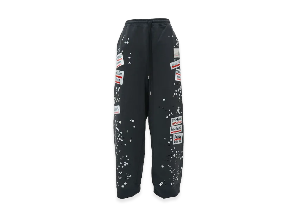 Maison MIHARA YASUHIRO Embellished Sticker Sweat Pants "Black"