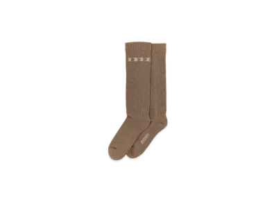 Rick Owens DRKSHDW Women's Jacquard Logo Socks "Beige"