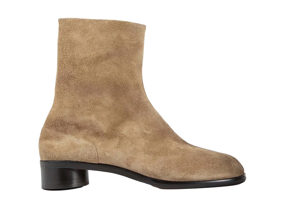 メゾン マルジェラ スエード タビ アンクルブーツ "ベージュ"