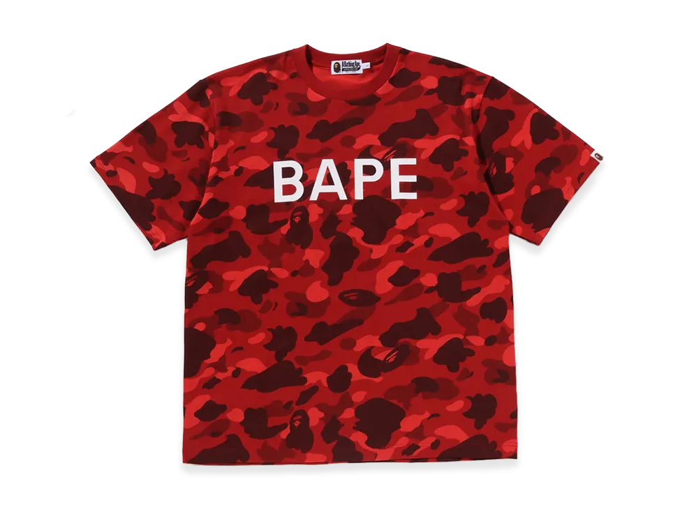 A BATHING APE Color Camo Bape Relaxed Fit Tee "Red"