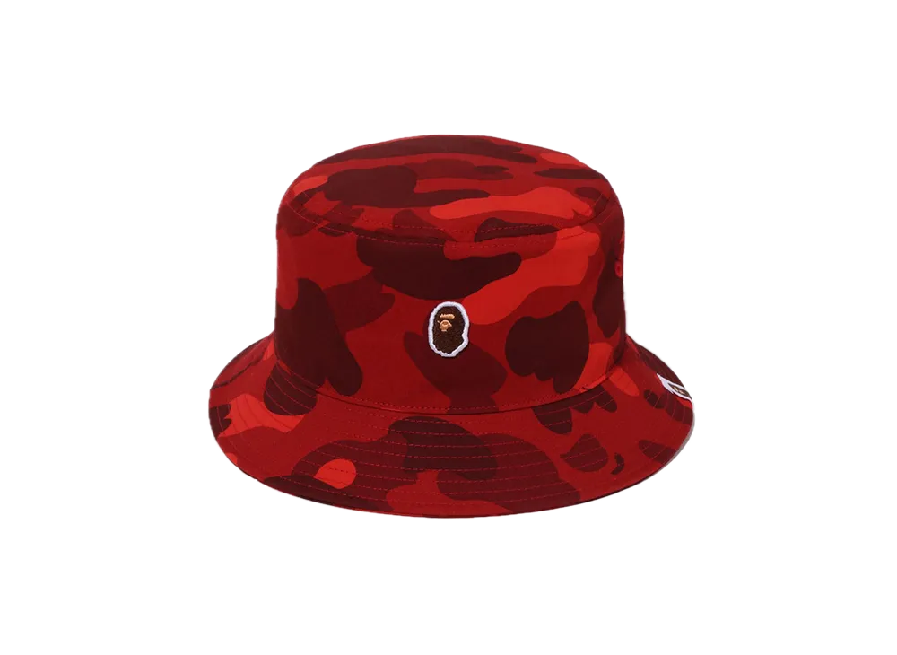A BATHING APE Color Camo Bucket Hat "Red"