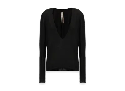 Rick Owens Women's Extreme V Neck' Sweater "Black"