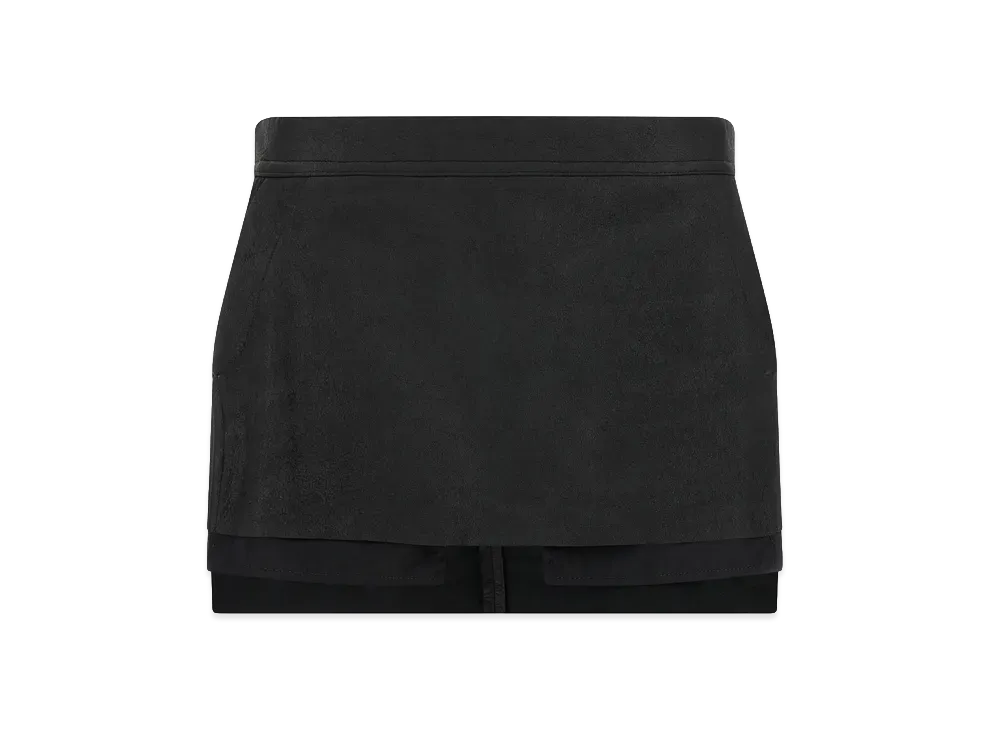 Rick Owens Women's Fog Cutdff' Mini Skirt "Black"