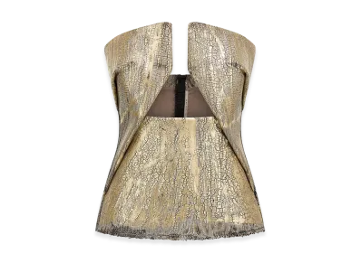 Rick Owens Women's Woven Prong' Top "Gold"