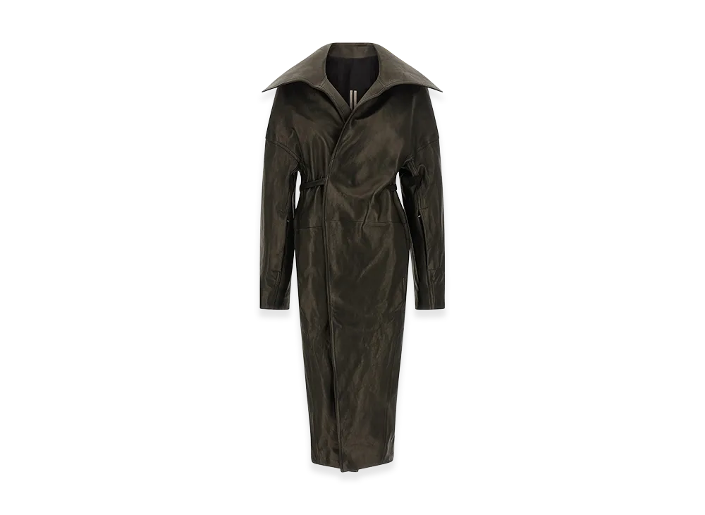 Rick Owens Women's Dracucollar Belted' Coat "Black"