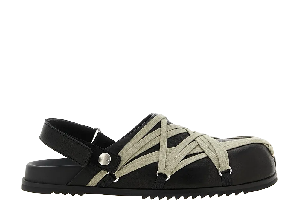 Rick Owens Women's Megalace Mule Granola "Black"