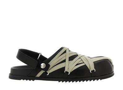 Rick Owens Women's Megalace Mule Granola "Black"