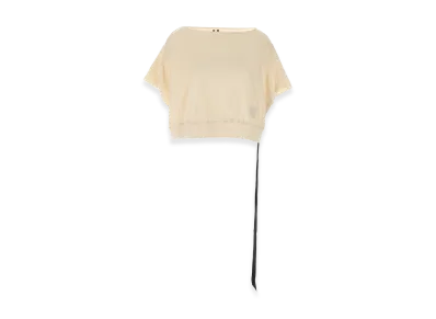 Rick Owens DRKSHDW Women's Dagger' Top "Beige"