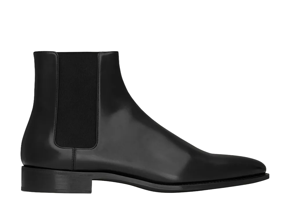 サンローラン エイドリアン チェルシーブーツ ボックスサンローランレザー "ブラック"