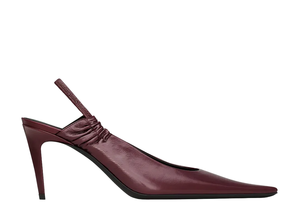 サンローラン ウィメンズ アン＝マリー スリングバックパンプス スムースレザー "ヴィンテージボルドー"