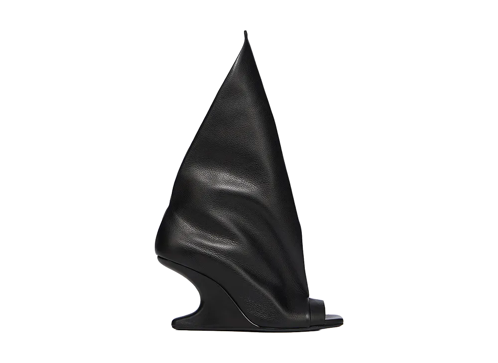 Rick Owens Women's SS26 Temple Cantilever 8 Strutter Sandal "Black"