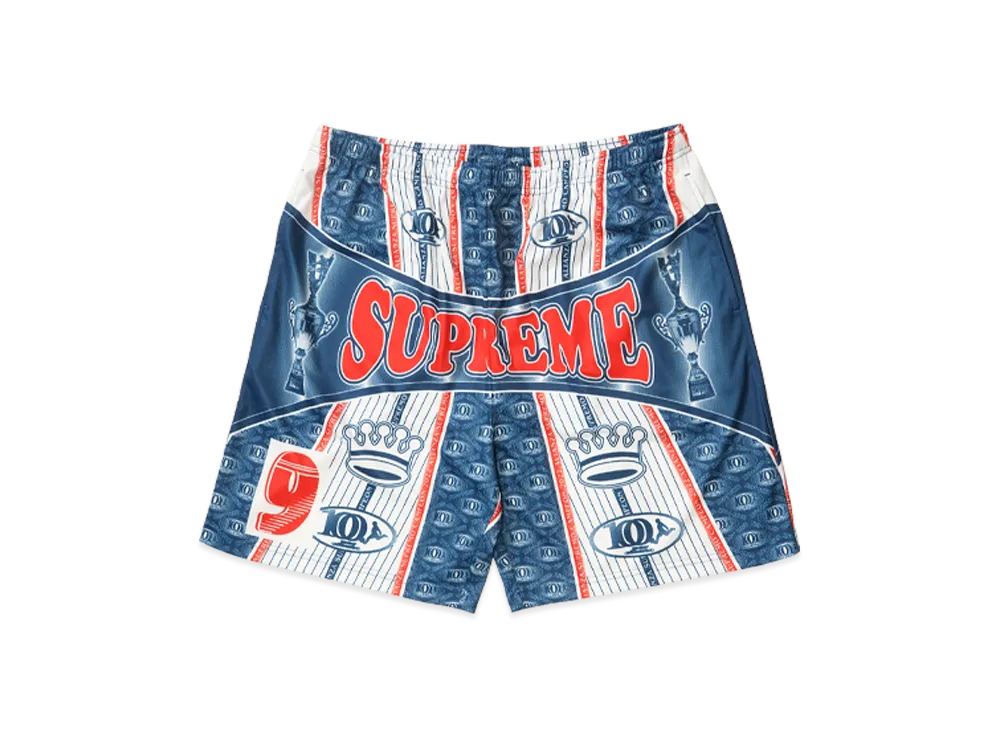 シュプリーム ポロ シエント サッカー ショーツ "ネイビー"