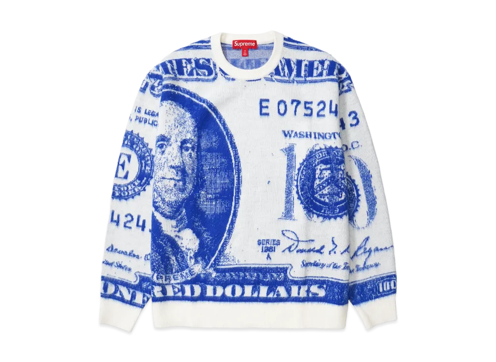 シュプリーム マネー セーター "ホワイト"