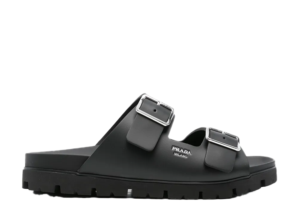 PRADA Buckle Strap Sandals "Black"