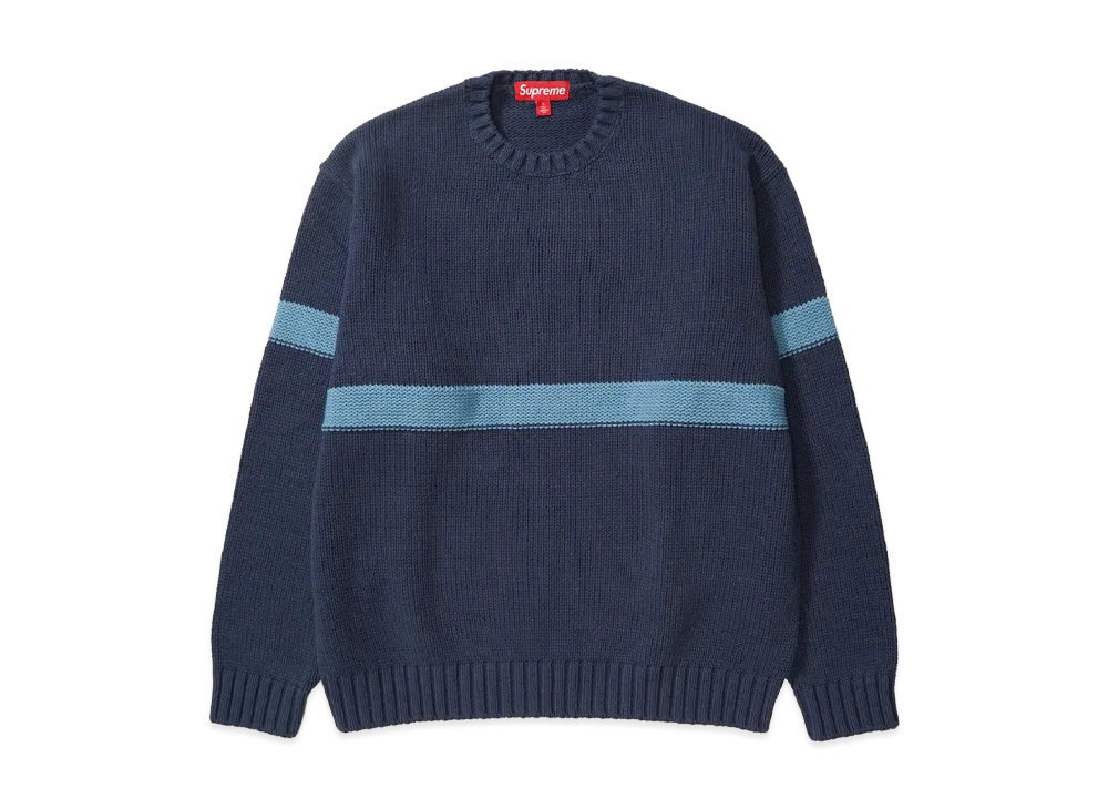 Supreme Tonal Applique Sweater "Navy"