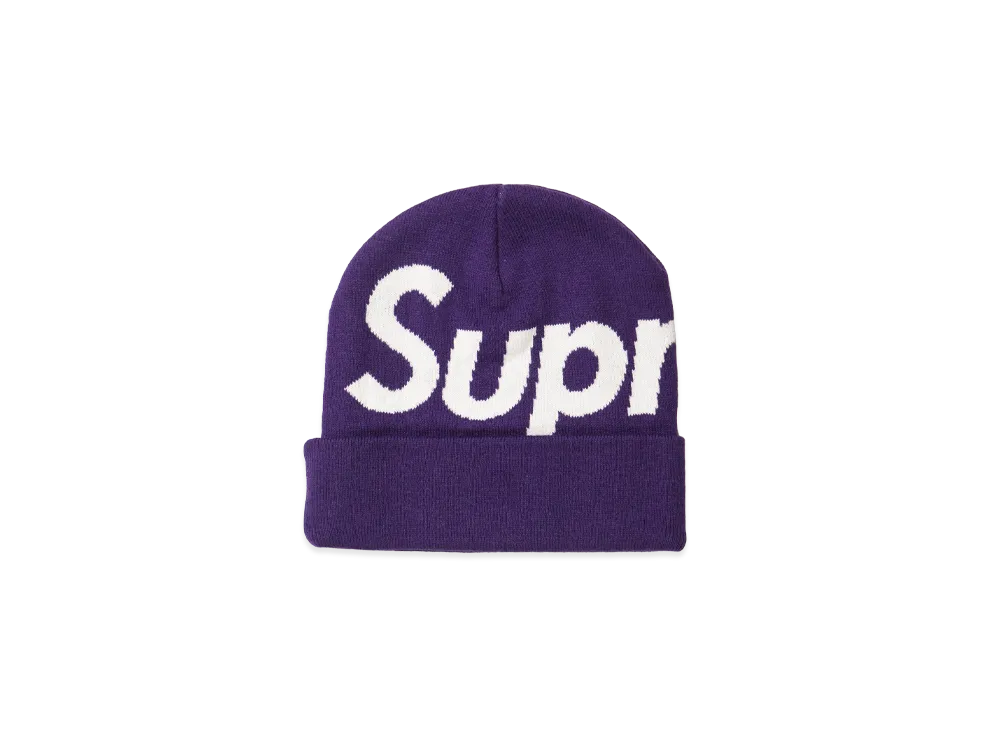 Supreme Big Logo Beanie "Purple"