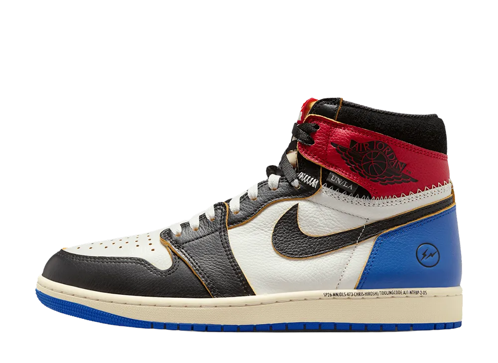 フラグメントデザイン × ユニオン × ナイキ エアジョーダン1 ハイ OG "ブラック/バーシティレッド"