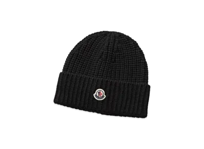 MONCLER Wool Rib Beanie "Black"
