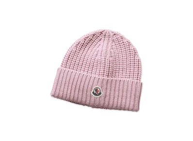 MONCLER Wool Rib Beanie "Pink"